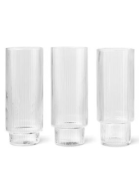Ripple Long Drink Glasses - Set of 3